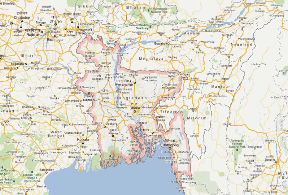 karte von bangladesch